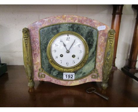 Art Nouveau marble mantle clock