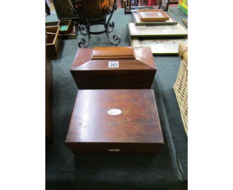 Victorian tea caddy and box