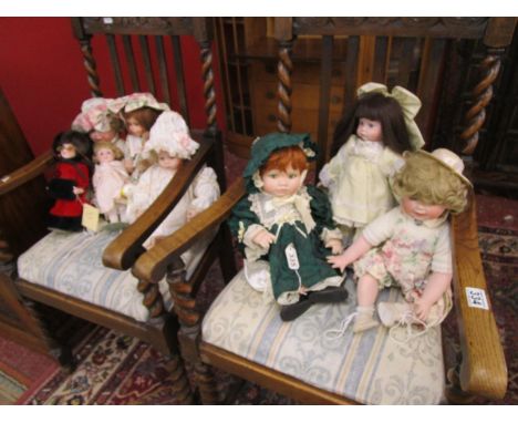 Collection of 8 vintage dolls