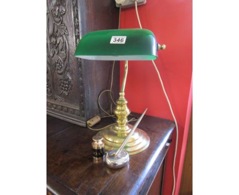 Desk lamp, pen & paperweight