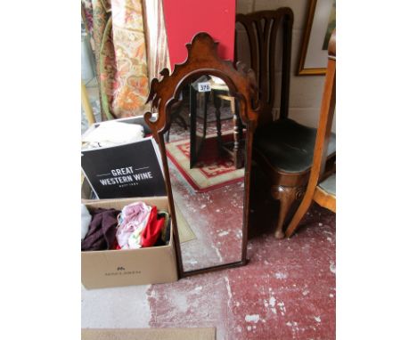 Chinese Chippendale style walnut mirror