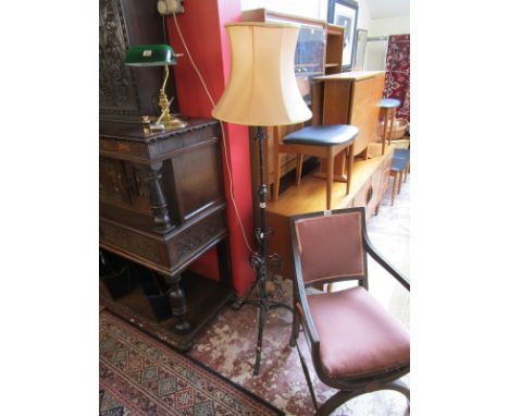 Wrought iron standard lamp