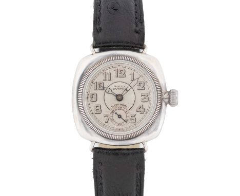 A GENTLEMAN'S SIZE SOLID SILVER ROLEX OYSTER 'CUSHION' WRIST WATCHCIRCA 1931, REF. 6753Movement: 15J, manual wind, signed Rol
