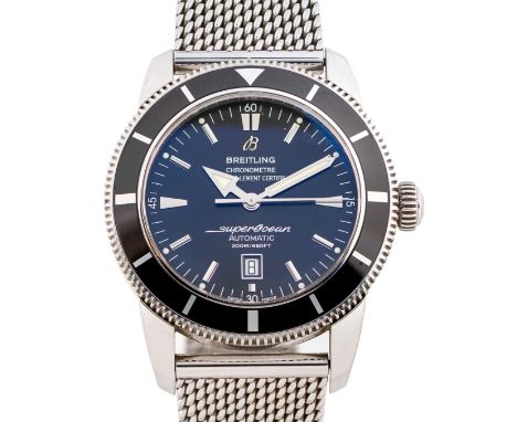 A GENTLEMAN'S STAINLESS STEEL BREITLING SUPEROCEAN HERITAGE 46 AUTOMATIC BRACELET WATCHDATED 2015, REF. A1732024 ACCOMPANIED 