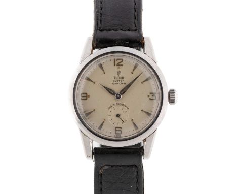 A RARE GENTLEMAN'S STAINLESS STEEL TUDOR OYSTER PRINCE AIR LION WRIST WATCHCIRCA 1960, REF. 7973Movement: 17J, manual wind, s