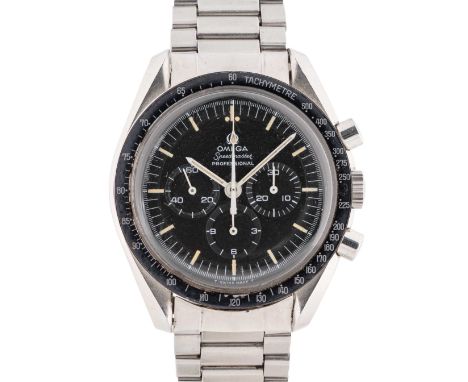 A GENTLEMAN'S STAINLESS STEEL OMEGA SPEEDMASTER PROFESSIONAL CHRONOGRAPH BRACELET WATCHCIRCA 1972, REF. 145.022 ST 71 WITH ST