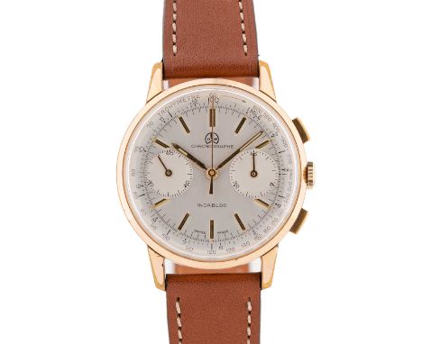 A GENTLEMAN'S GOLD PLATED OLLECH & WAJS CHRONOGRAPH WRIST WATCH CIRCA 1960sMovement: 17J, manual wind, Valjoux cal. 7730.Case