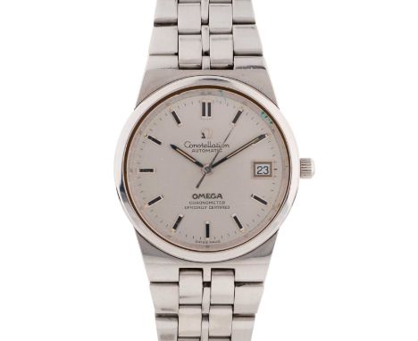 A GENTLEMAN'S STAINLESS STEEL OMEGA CONSTELLATION CHRONOMETER BRACELET WATCHCIRCA 1970s, REF. 168.0055Movement: 23J, automati