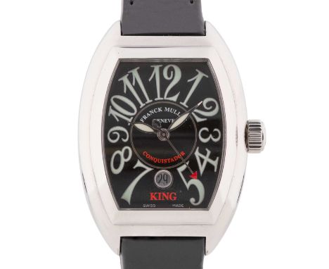 A GENTLEMAN'S STAINLESS STEEL FRANCK MULLER CONQUISTADOR KING WRIST WATCHCIRCA 2000s, REF. 8005 SCMovement: Automatic, signed