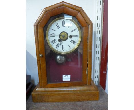 A 19th Century American walnut mantel clock