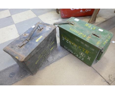 Two ammunition boxes
