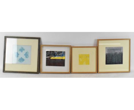 † CHARLIE MILLAR (born 1965); abstract watercolour, 11.5 x 11.5cm, and another 'Vingt Regards sur l'enfant Jesus XI: Double F