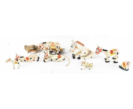 An unboxed Muffin Junior puppet, Muffin The Mule wooden puppets and Muffin The Mule ornaments (8).