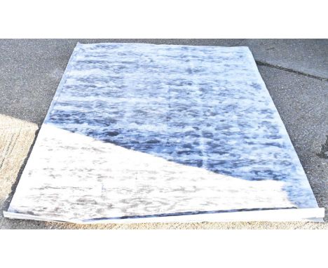 A large modern dark grey ground carpet, 370 x 260cm.