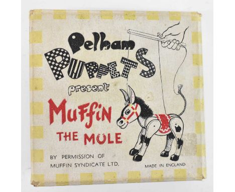 PELHAM PUPPETS; a boxed Muffin The Mule puppet.