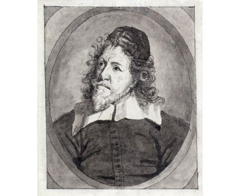 After Sir Anthony Van Dyck Portrait of Inigo Jones (1573-1652) Pen, ink and wash 14.5 x 12cm; 5¾ x 4¾in With watermark PBL HA