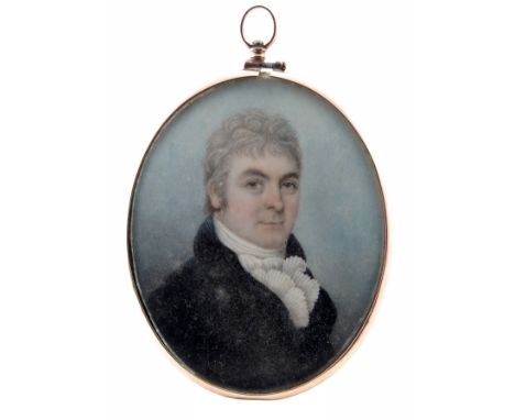 λ English School c.1810  Portrait miniature of a gentleman thought to be Baron Jacob Van Heerdt, Dutch representative to Live