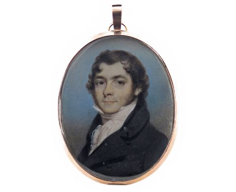 λ William Armfield Hobday (1771-1831)  Portrait miniature of John Taylor (d. 1859), head and shoulders wearing a black coat  