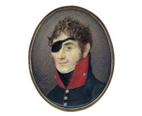 λ Continental School c.1818  Portrait miniature of Jan Modeska, head and shoulders, in uniform  Inscribed indistinctly verso 