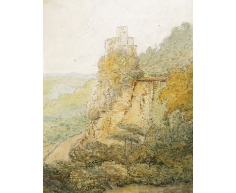 Atributed to Joseph Mallord William Turner R.A. (1775-1851) Castle in the Tyrol, Schloss Haderburg Watercolour 26 x 20cm; 10¼