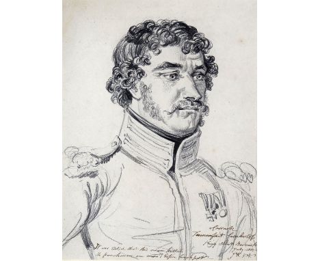 James Ward R.A. (1769-1859) Portrait of the Cossack Tamorfait Carnborlof Signed, dated July 1814 and inscribed Cossack/Tamorf