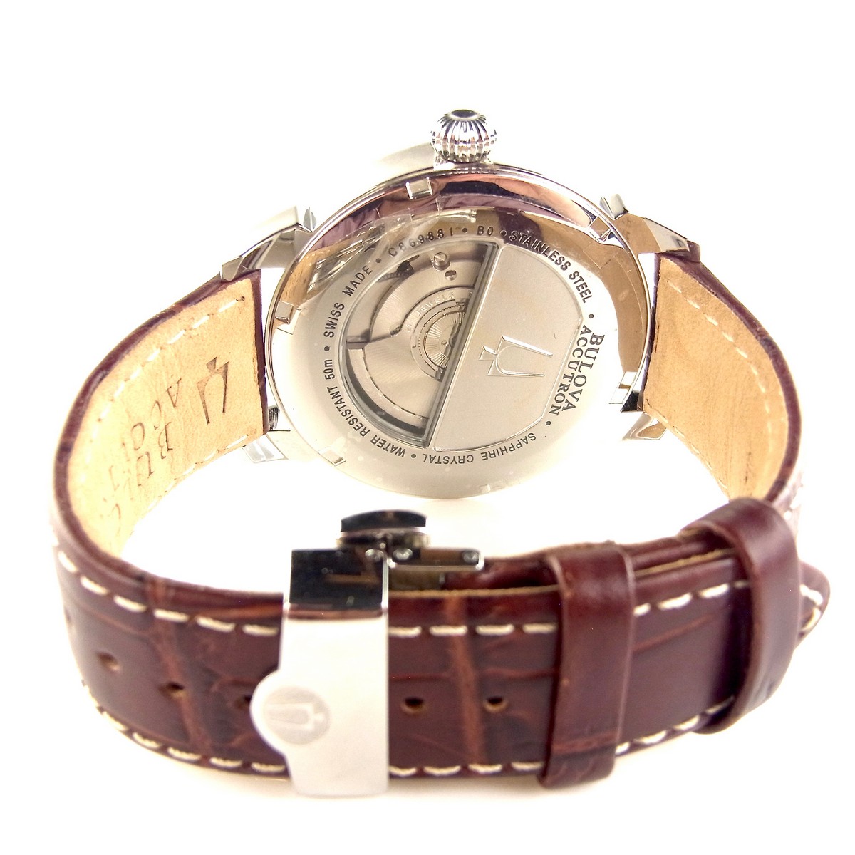 Bulova Accutron stainless steel GMT watch. C869881. Automatic movement