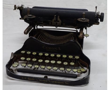 A Vintage Corona Special folding portable typewriter.