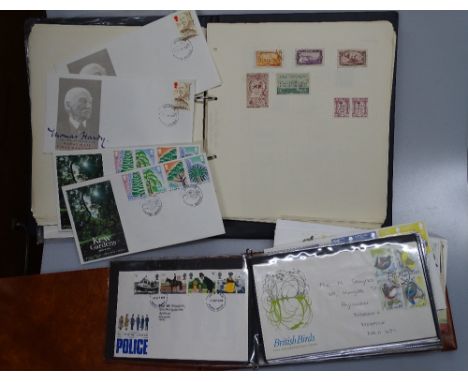 First Day Covers, World stamps and Stanley Gibbons albums of stamps.