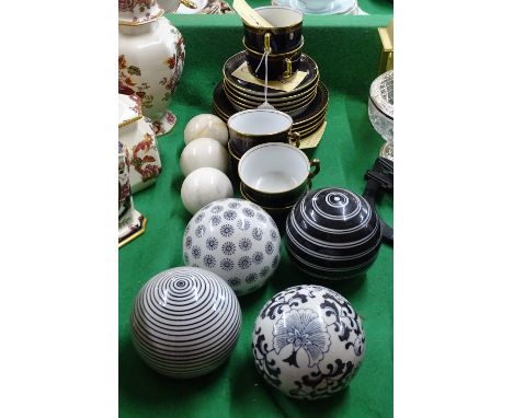 Romanov teaware, ceramic ball and various ceramic balls.