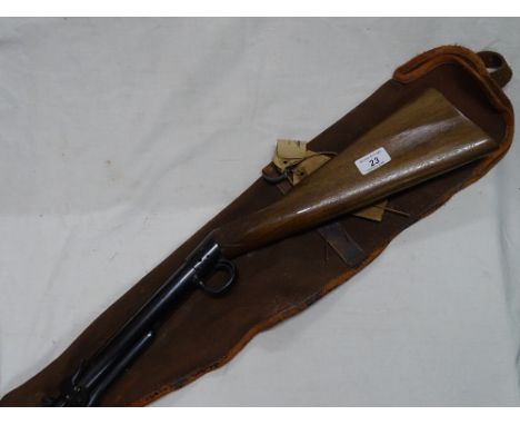 A Vintage BSA air rifle, improved model D, The Birmingham Small Arms Co., Ltd, serial no. L326, with canvas case.
