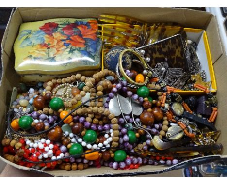 Large quantity of Vintage costume jewellery.