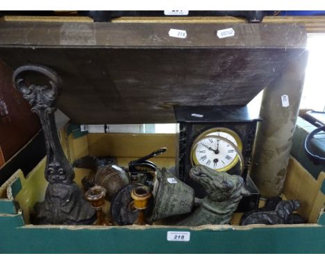 Display shelf, clock, cast-iron doorstop, etc.