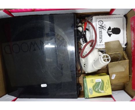 Vintage hairdryer, French signs, Kenwood turntable, etc.
