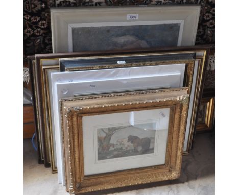 Collection of coloured prints, pictures.
