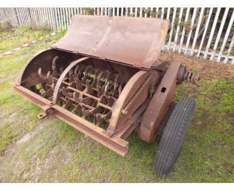 A VINTAGE AGRICULTURAL CAST ROTIVATOR¦NOTE - THIS ITEM IS SITUATED ON THE MAIN CAR PARK