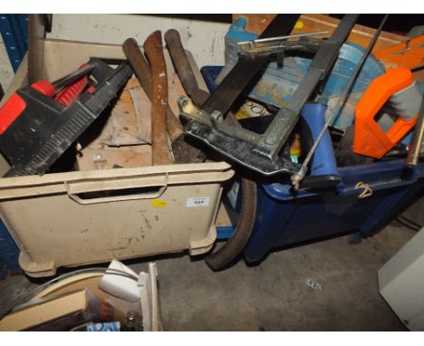 `TWO MIXED BOXES OF TOOLS AND PARTS ETC