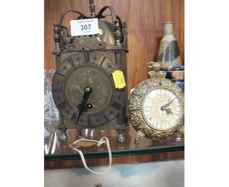 A VINTAGE SMITHS MANTEL CLOCK TOGETHER WITH ANOTHER