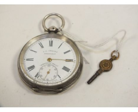 A VINTAGE SILVER J G GRAVES POCKET WATCH