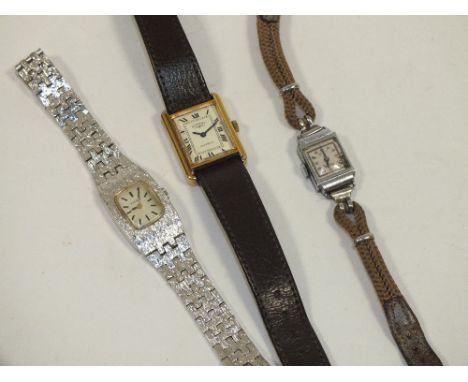 A VINTAGE TISSOT WRISTWATCH TOGETHER WITH A ROTARY EXAMPLE PLUS ANOTHER