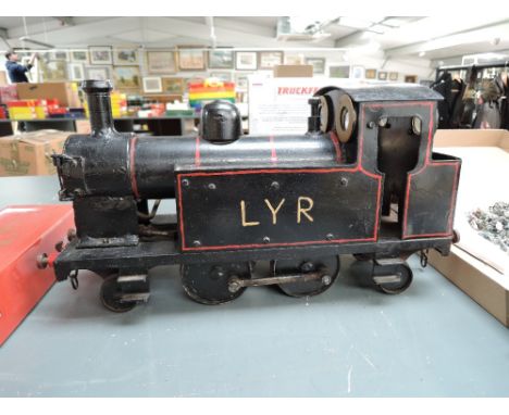 A home made 2-4-2 LYR Tank Engine having single cylinder engine, built 1978, W Mason, approx gauge 9cm