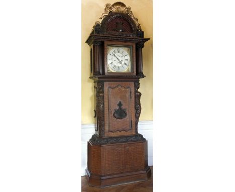 The Francis Johnston-Speaker Clock

A highly important and monumental mahogany Longcase Clock, crested with a scallop shell a