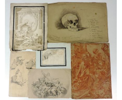 Portfolio: Original Drawings: Fine collection of late 17th Century, 18th Century and early 19th Century drawings, possibly so