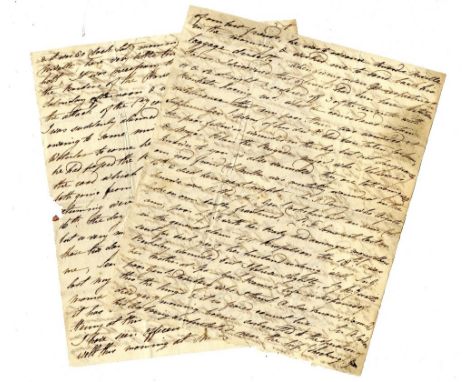 First Hand News from the Battlefield of Waterloo, 1815

Manuscript: An important 4pp holograph letter endorsed 'Susan's lette