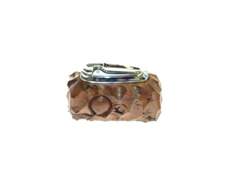 Mouseman burr oak with knots Ronson table lighter