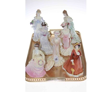 Collection of five Coalport, one Royal Doulton and one Royal Worcester ladies (7)