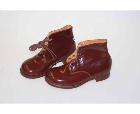 Pair of vintage child's leather shoes, c.1943