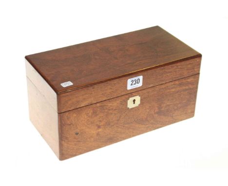 Antique two compartment tea caddy with blending bowl