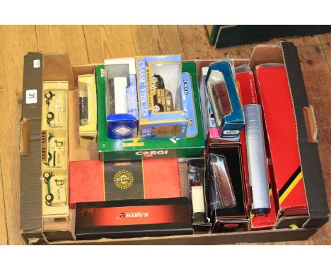 Box of model vehicles