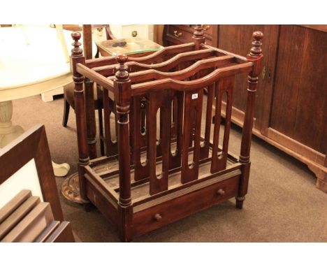 Large three division Canterbury and painted standard lamp
