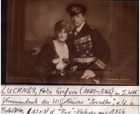 Felix Grafvon signed 6x4inch vintage postcard. Good condition. All autographs come with a Certificate of Authenticity. We com